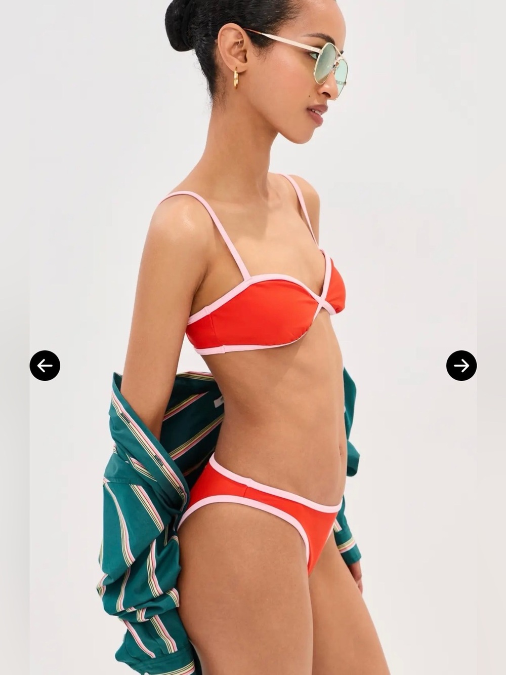 NWT LE BOP Colorblock Bikini Top - Picture 3 of 8